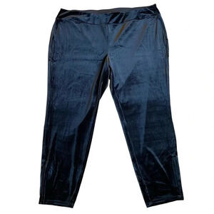 NWT Talbots Velvet Velour Casual Pull On Stretch Black Pants Women Plus 22W $139